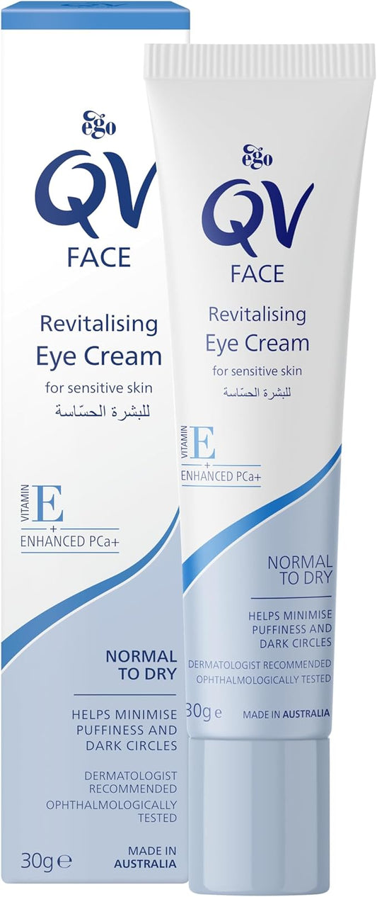QV Face Revitalising Eye Cream 30g - Anti-Aging Eye Cream for Dark Circles and Puffiness, Hydrating and Rejuvenating