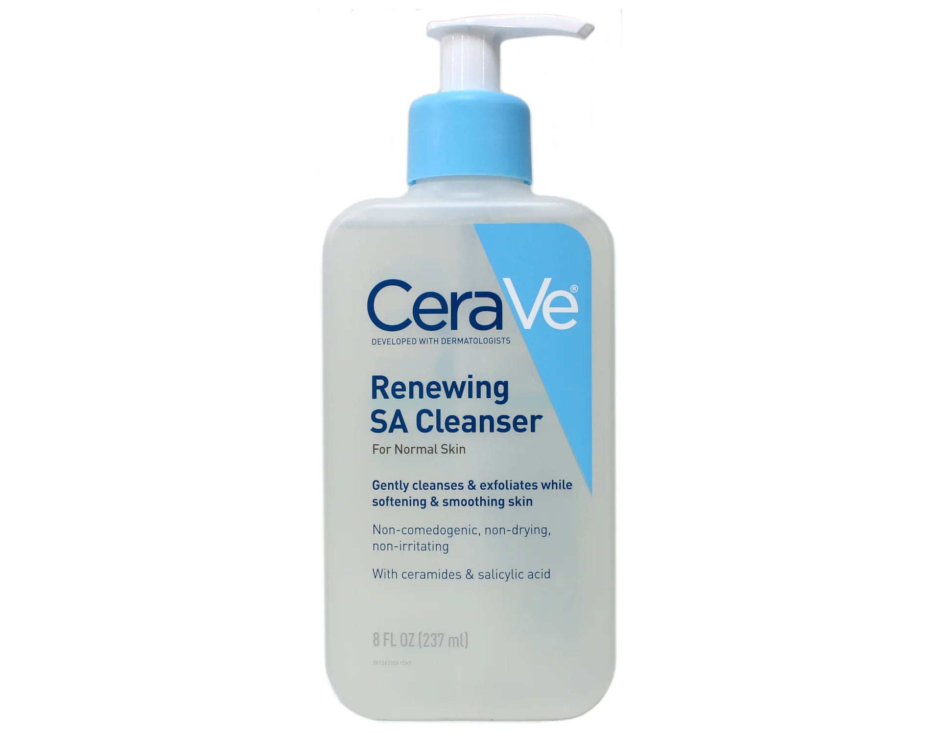 CeraVe Renewing SA Face Cleanser for Normal Skin with Salicylic Acid and Ceramides, 8 fl oz