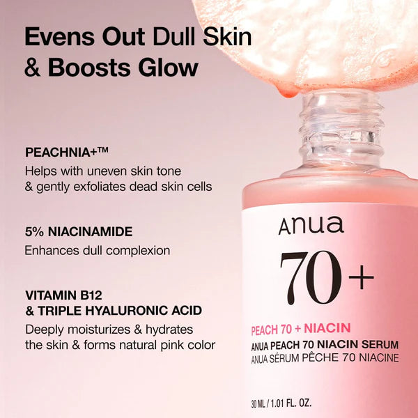 Peach 70% Niacinamide Serum - ANUA