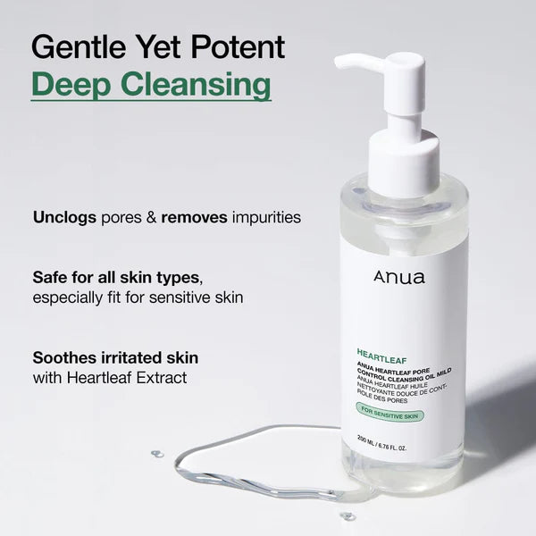 Heartleaf Pore Cleansing Oil Mild - ANUA