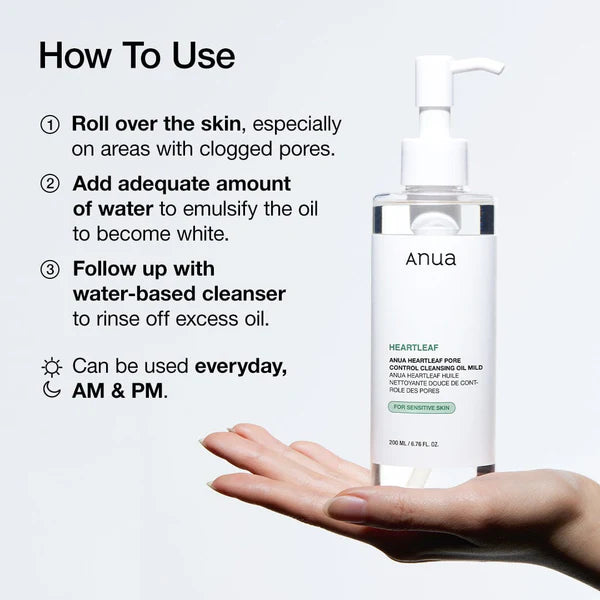 Heartleaf Pore Cleansing Oil Mild - ANUA